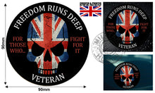 Load image into Gallery viewer, British Military Gifts - British Army - Freedom Runs Deep - Veterans - Car Sticker