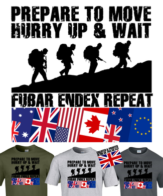 Military Gifts - Hurry Up And Wait - Gifts - Veterans - T-Shirt