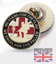 Load image into Gallery viewer, British Military Gifts - Stand For The Flag - Patriot - Gift - Veterans - Pin Badge