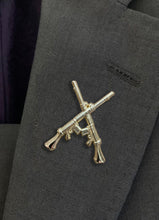 Load image into Gallery viewer, Military Humor - Crossed SLR&#39;s - 7.62 - Gold Plated  -Limited Edition - Pin Badge