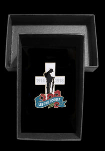 British Military Gifts - Lest We Forget - Tommy - Remembrance - Gift - Veterans - Pin Badge