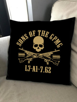 Sons of the GPMG - Cushion Cover - Legend - British Gifts - Gifts For Her - Gifts For Him - Dad Gifts - Veteran Gifts.
