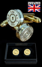 Load image into Gallery viewer, Handmade 7.62 Caliber Cufflinks Boxed, UK Only