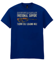 Load image into Gallery viewer, Emotional Support 7.62mm Self Loading Rifle T-Shirt Veteran Humour Tee