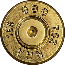 Load image into Gallery viewer, Military Ammunition Headstamp Coasters Set of 4 95mm Cork Backed Veteran Gift