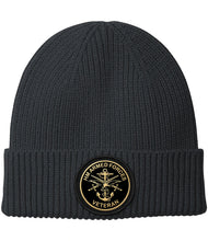 Load image into Gallery viewer, HM Armed Forces Veteran Beanie Hat – Printed Badge Patch Winter Hat