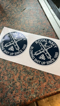 Load image into Gallery viewer, Royal Navy Sticker “Blowing Sh*t Up Since 1660” Humorous Vinyl for Matelots &amp; Veterans