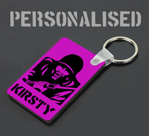 Military Humor - Target Therapy - Personalised -  Keyring