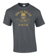 Load image into Gallery viewer, L1A1_SLR_7.62_military_t-shirt_skull_and_crossed_rifles_graphic_design