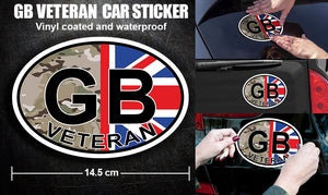 British Military Gifts - British Army - GB Veteran - Veterans - Car Sticker