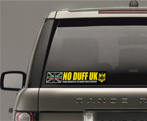 No Duff UK - Supporters Sticker