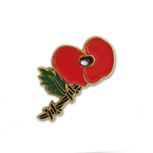 Load image into Gallery viewer, Poppy Pin Badge Remembrance