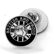 Load image into Gallery viewer, British And Proud Bulldog Pin Badge