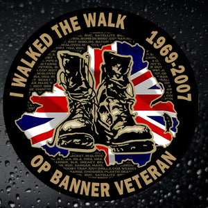 Military Humor - Op Banner -VETERAN - Northern Ireland - Sticker