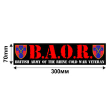 Load image into Gallery viewer, BAOR Veteran Car Sticker British Army of the Rhine Cold War Veteran Decal (300mm)
