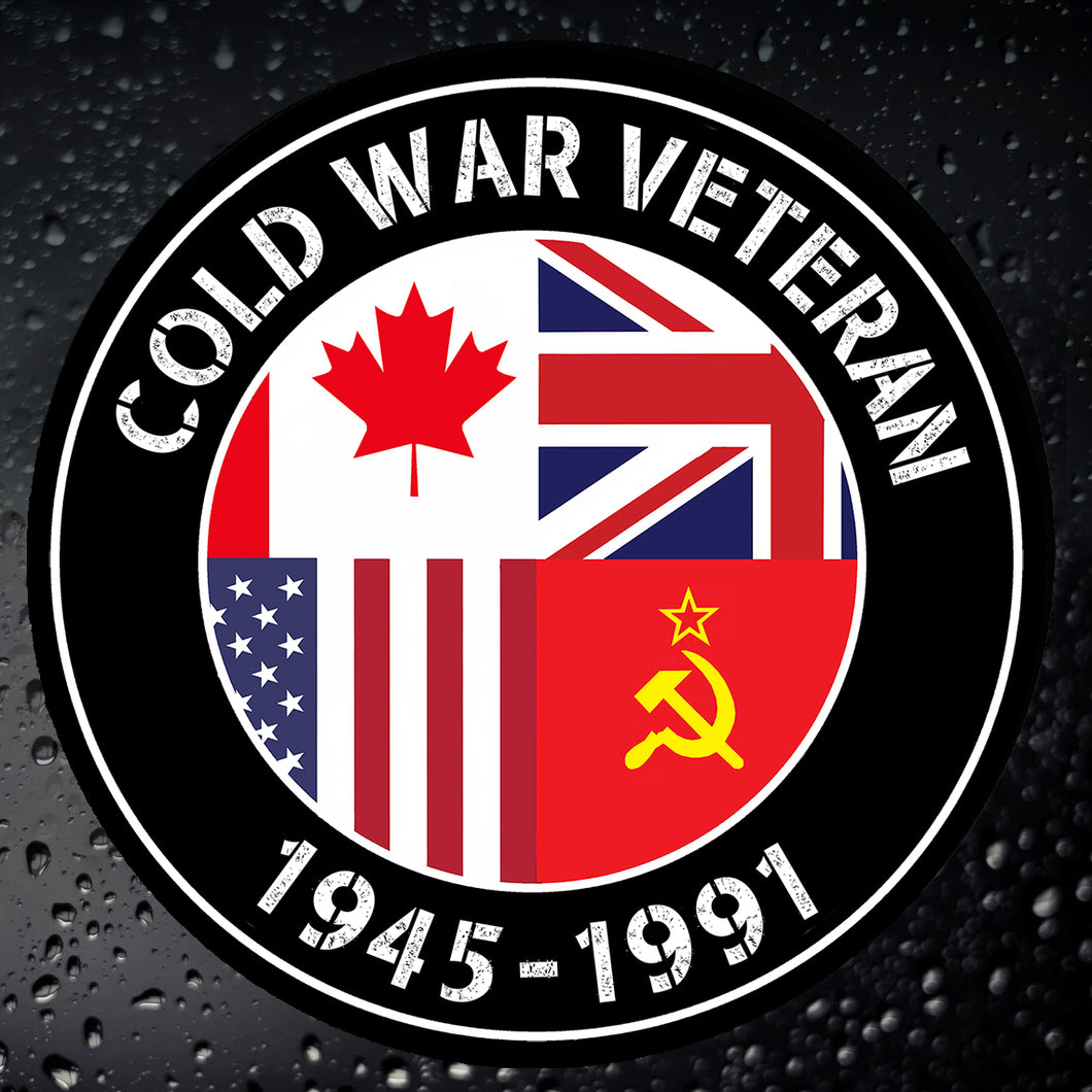 Military Humor - British Military Gifts - COLD WAR - VETERAN - Sticker