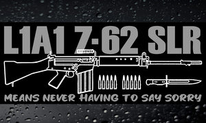 Military Humor - Never Having To Say Sorry - Car Sticker
