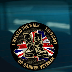 Military Humor - Op Banner -VETERAN - Northern Ireland - Sticker