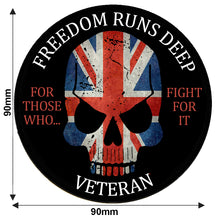 Load image into Gallery viewer, British Military Gifts - British Army - Freedom Runs Deep - Veterans - Car Sticker