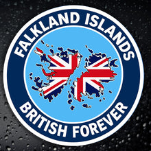 Load image into Gallery viewer, Falkland Islands British Forever Vinyl Sticker | 90mm Military Veteran Decal