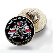 Load image into Gallery viewer, Operation Banner I Walked the Walk Pin Badge Northern Ireland