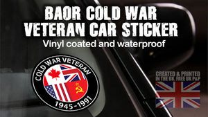 Military Humor - British Military Gifts - COLD WAR - VETERAN - Sticker