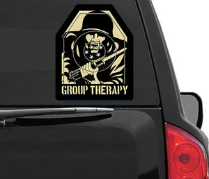 British Military Gifts - British Army - Funny Gifts - Group Therapy - Veterans - Car Sticker