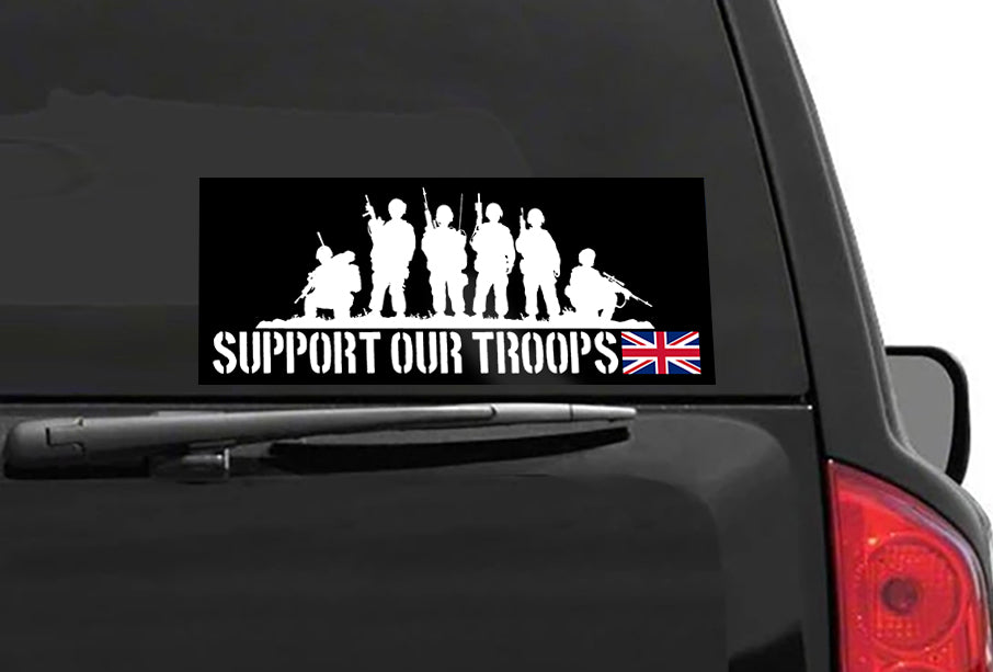 British Military Gifts - Veterans - British Army - Funny Gifts - Support Our Troops - Car Sticker