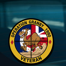 Load image into Gallery viewer, Operation Granby 1990 Veteran Vinyl Sticker | Gulf War Military 90mm Decal