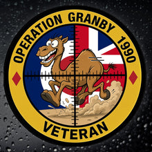 Load image into Gallery viewer, Operation Granby 1990 Veteran Vinyl Sticker | Gulf War Military 90mm Decal