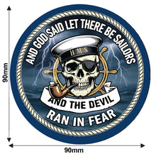 Load image into Gallery viewer, And God Said Let There Be Sailors Funny Royal Navy Vinyl Sticker HMS Decal