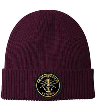Load image into Gallery viewer, HM Armed Forces Veteran Beanie Hat – Printed Badge Patch Winter Hat