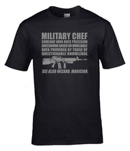 Load image into Gallery viewer, Military Chef Definition T-Shirt | Funny Army Catering Corps Tee