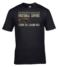 Load image into Gallery viewer, Emotional Support 7.62mm Self Loading Rifle T-Shirt Veteran Humour Tee