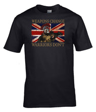 Load image into Gallery viewer, Weapons Change Warriors Don't Military T-Shirt