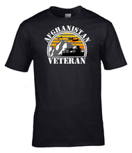 Load image into Gallery viewer, Afghanistan Veteran T-Shirt Military Veteran Sunset Graphic Tee