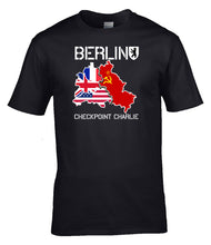 Load image into Gallery viewer, Berlin Checkpoint Charlie T-Shirt Cold War Military History BAOR Veteran Tee