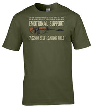 Load image into Gallery viewer, Emotional Support 7.62mm Self Loading Rifle T-Shirt Veteran Humour Tee