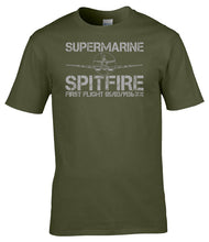 Load image into Gallery viewer, Supermarine Spitfire First Flight 1936 T-Shirt RAF Aviation Heritage Tee