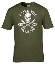 Load image into Gallery viewer, I Like The Cut Of Your Jib T-Shirt Nautical &amp; Pirate Humour Tee