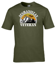 Load image into Gallery viewer, Afghanistan Veteran T-Shirt Military Veteran Sunset Graphic Tee