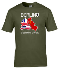 Load image into Gallery viewer, Berlin Checkpoint Charlie T-Shirt Cold War Military History BAOR Veteran Tee