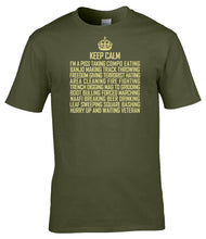 Load image into Gallery viewer, Keep Calm I'm A Veteran Funny Military T-Shirt