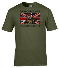Load image into Gallery viewer, Weapons Change Warriors Don't Military T-Shirt