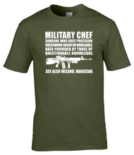 Load image into Gallery viewer, Military Chef Definition T-Shirt | Funny Army Catering Corps Tee