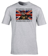 Load image into Gallery viewer, Weapons Change Warriors Don't Military T-Shirt