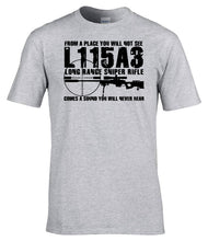 Load image into Gallery viewer, L115A3 Long Range Sniper Rifle T-Shirt British Military Marksman Tee
