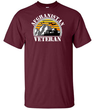 Load image into Gallery viewer, Afghanistan Veteran T-Shirt Military Veteran Sunset Graphic Tee