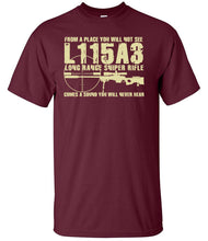 Load image into Gallery viewer, L115A3 Long Range Sniper Rifle T-Shirt British Military Marksman Tee
