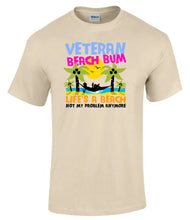 Load image into Gallery viewer, Veteran Beach Bum T-Shirt Life's A Beach Military Veteran Summer Tee